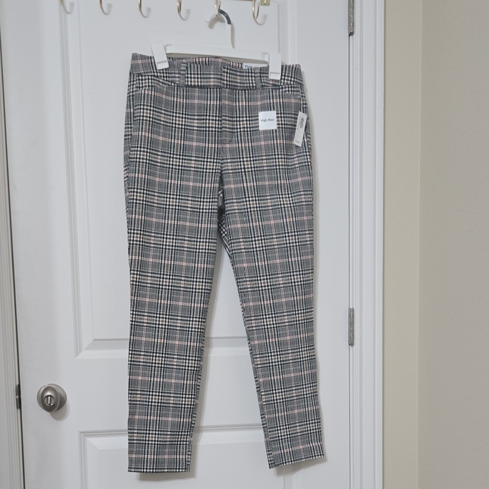 BRAND NEW OLD NAVY PLAID PANTS SZ 10